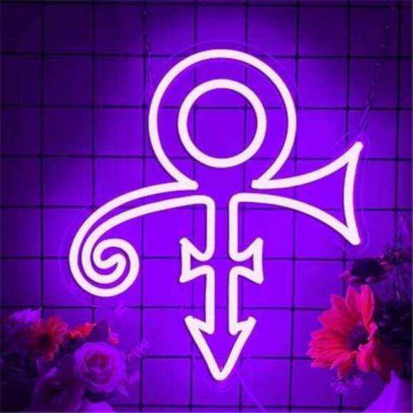 Prince Purple Rain LED Neon Love Symbol Sign Music Room Singer Musician Man Cave - Picture 7 of 7